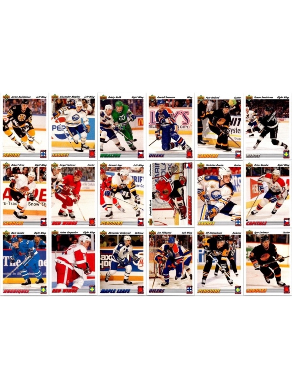 4/$20 Dominik Hasek 1991 Upper Deck Rookie RC Euro 18 Card Hockey Set